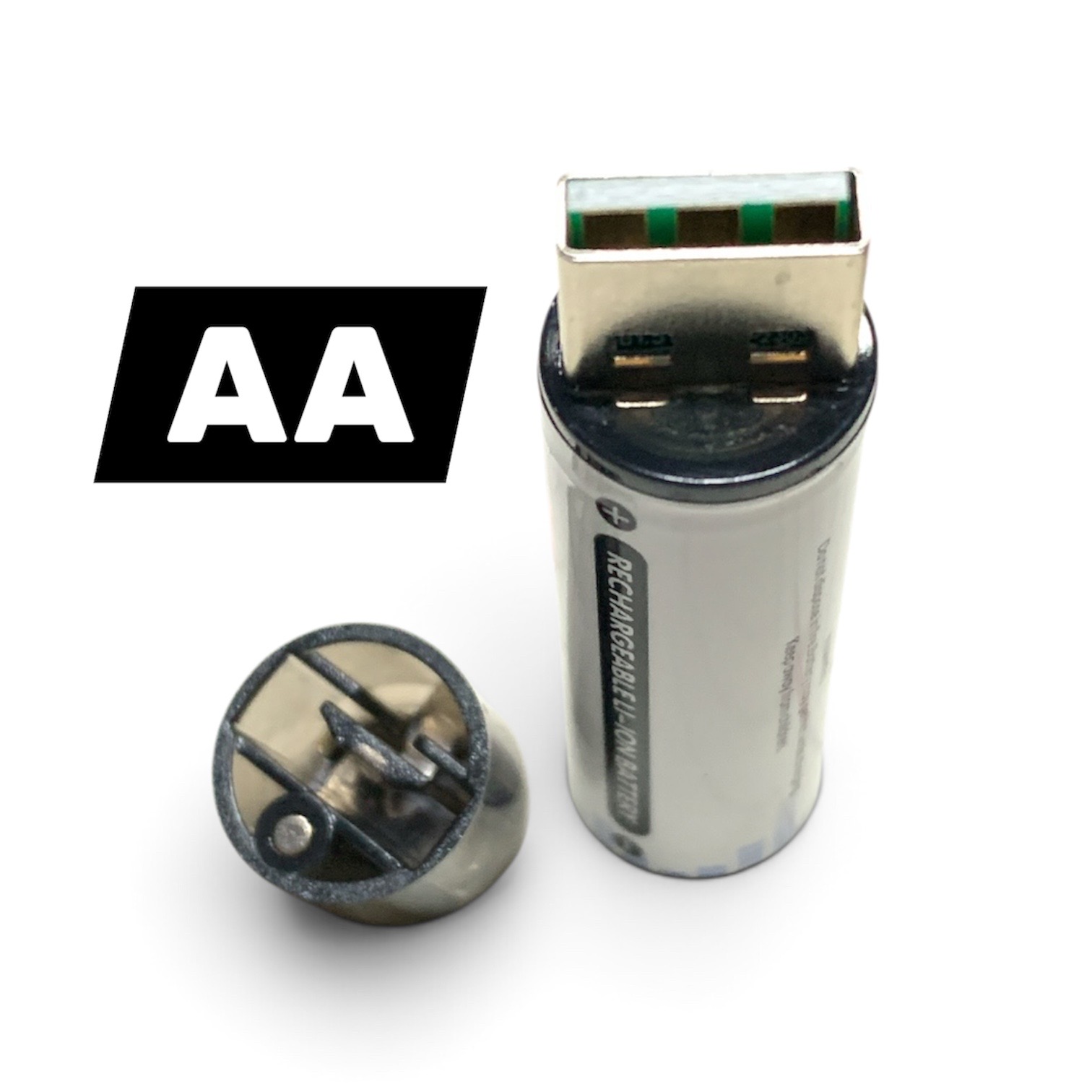 ถ่านชาร์จ AA 1.5V 1000mAh Magnetic USB Rechargeable - Image 7